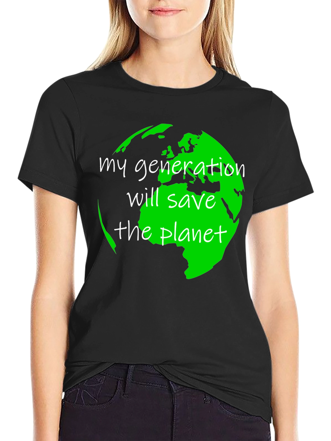 Eco-Friendly Save the Planet Graphic T-Shirt