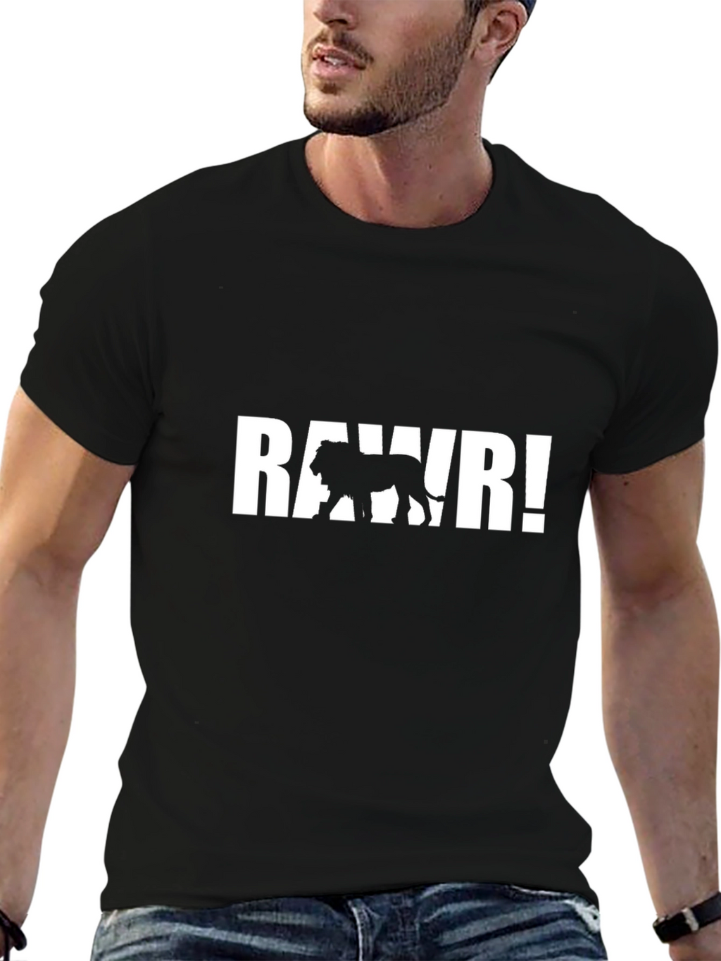 Roaring Lion Black T-Shirt - Mens Graphic Tee