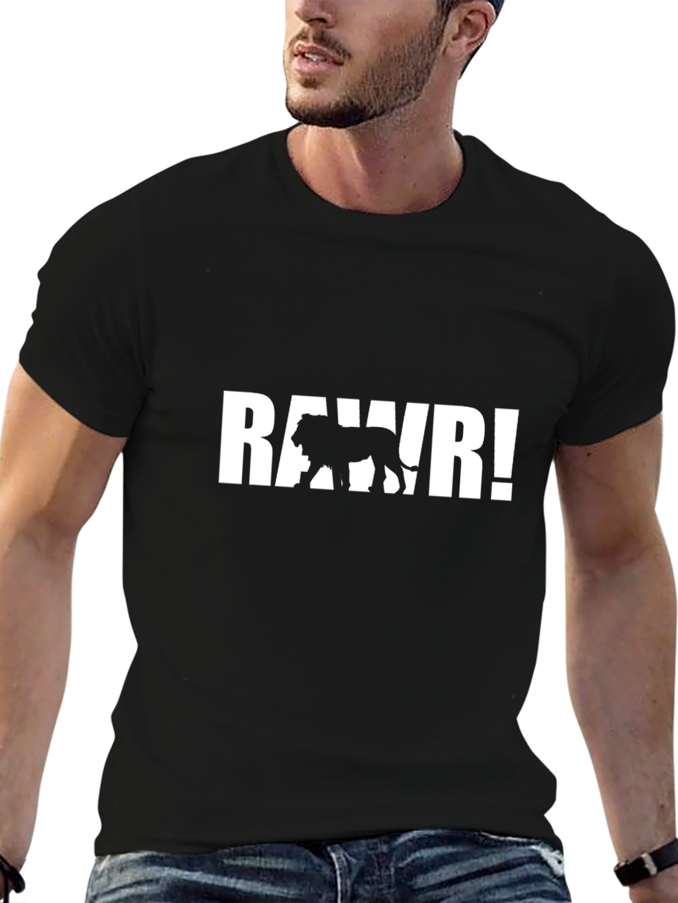 Roaring Lion Black T-Shirt - Mens Graphic Tee