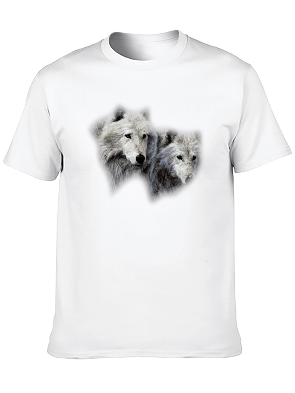 Wolf Pack Graphic Print Black T-Shirt