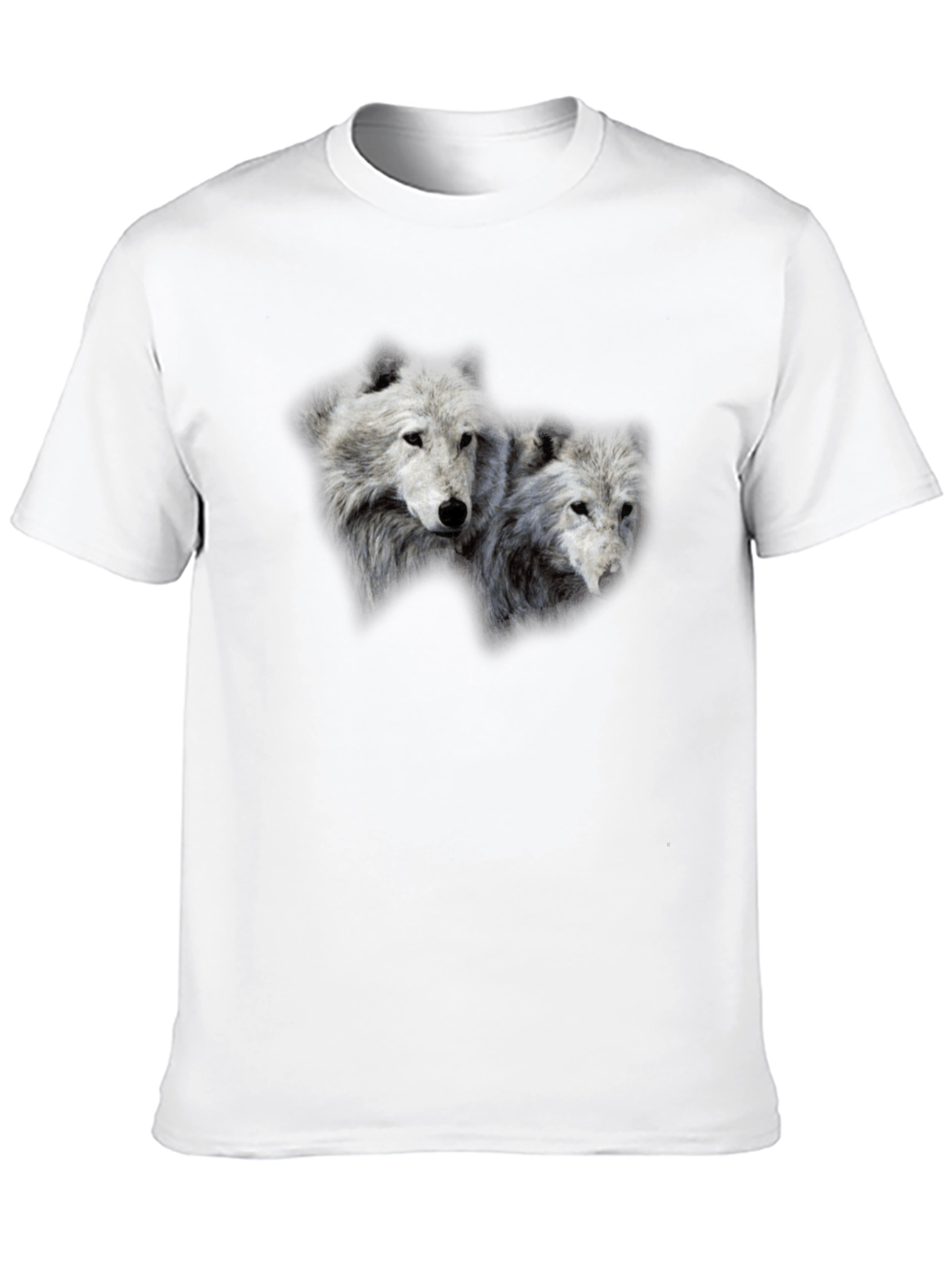 Wolf Pack Graphic Print Black T-Shirt