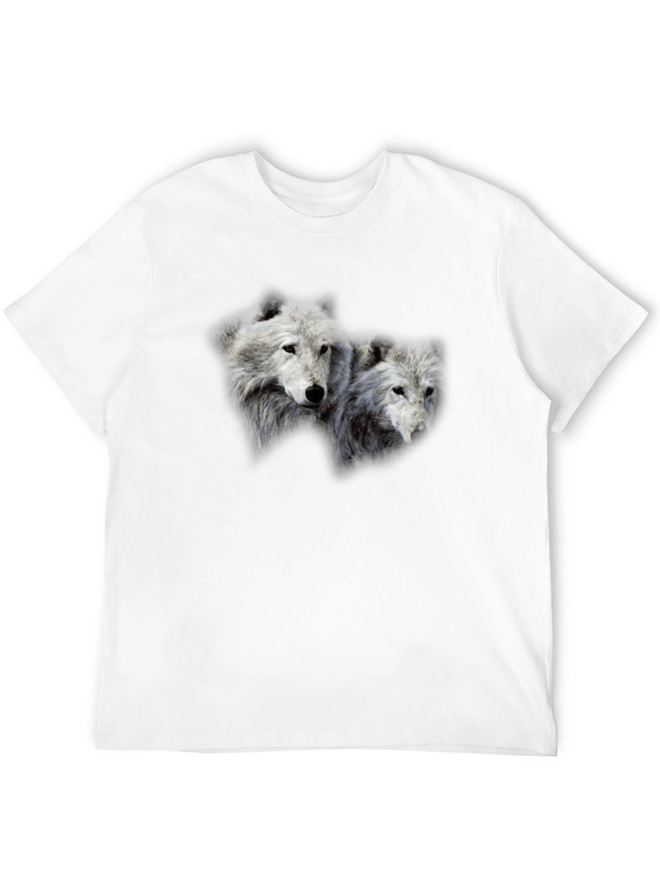Wolf Pack Graphic Print Black T-Shirt