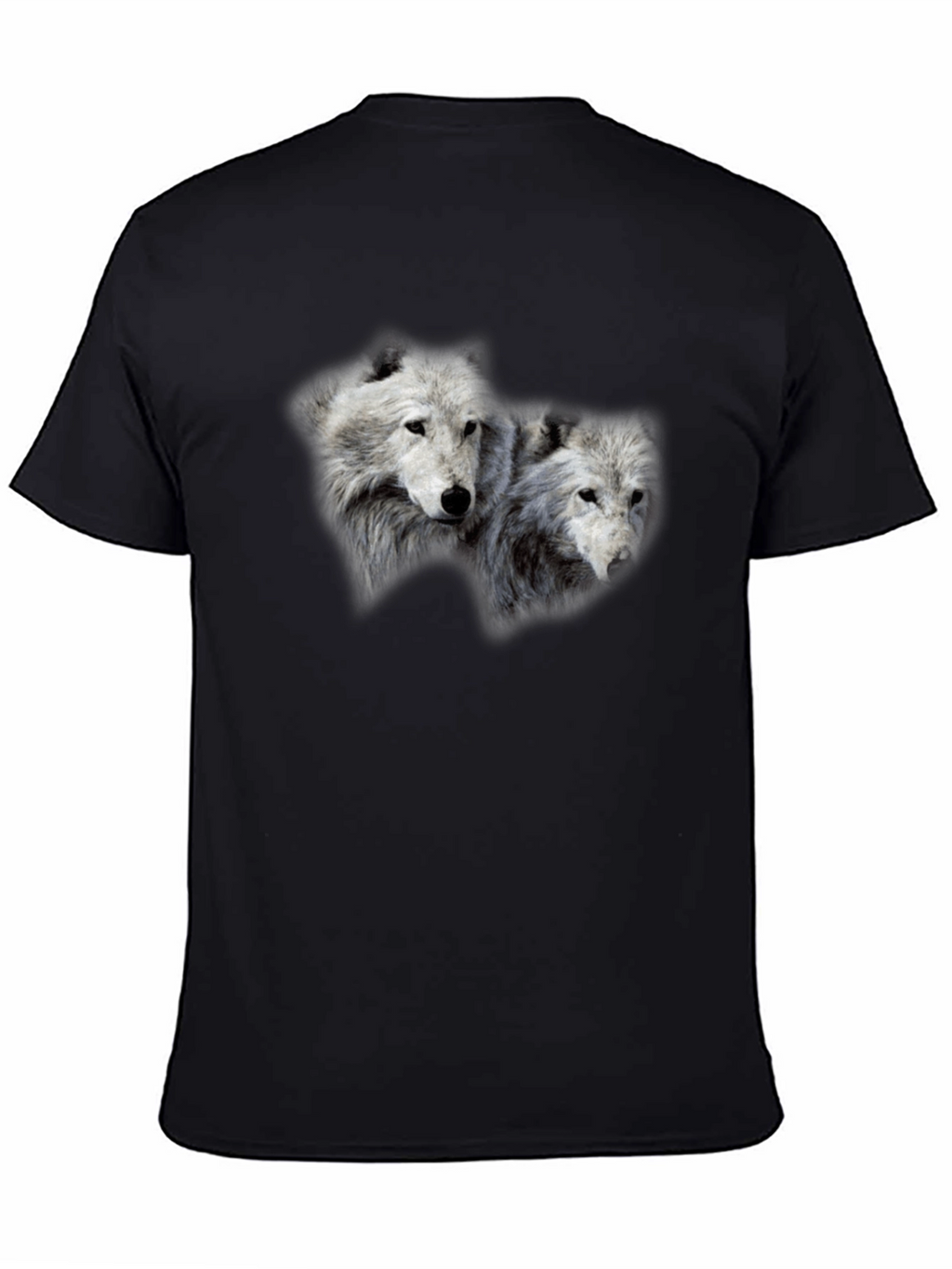 Wolf Pack Graphic Print Black T-Shirt