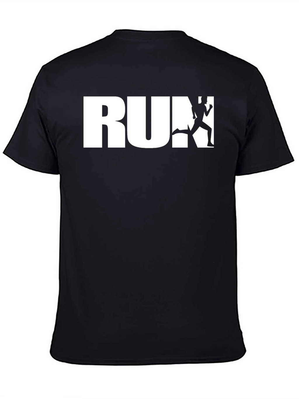 Run Graphic Tee - Black Cotton Casual Shirt