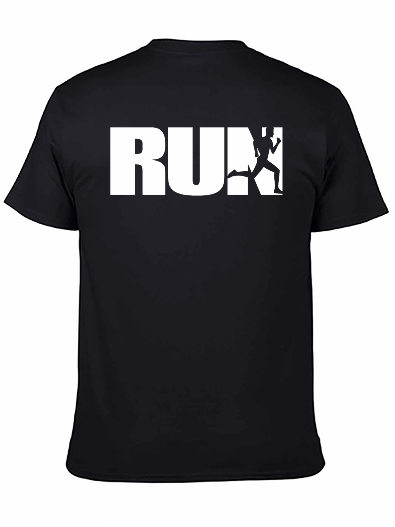 Run Graphic Tee - Black Cotton Casual Shirt