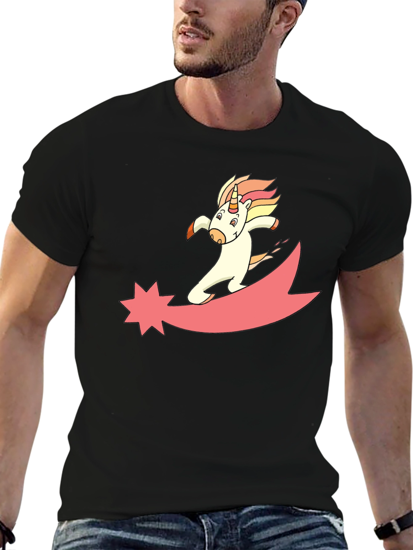 Unicorn Comet Black T-Shirt
