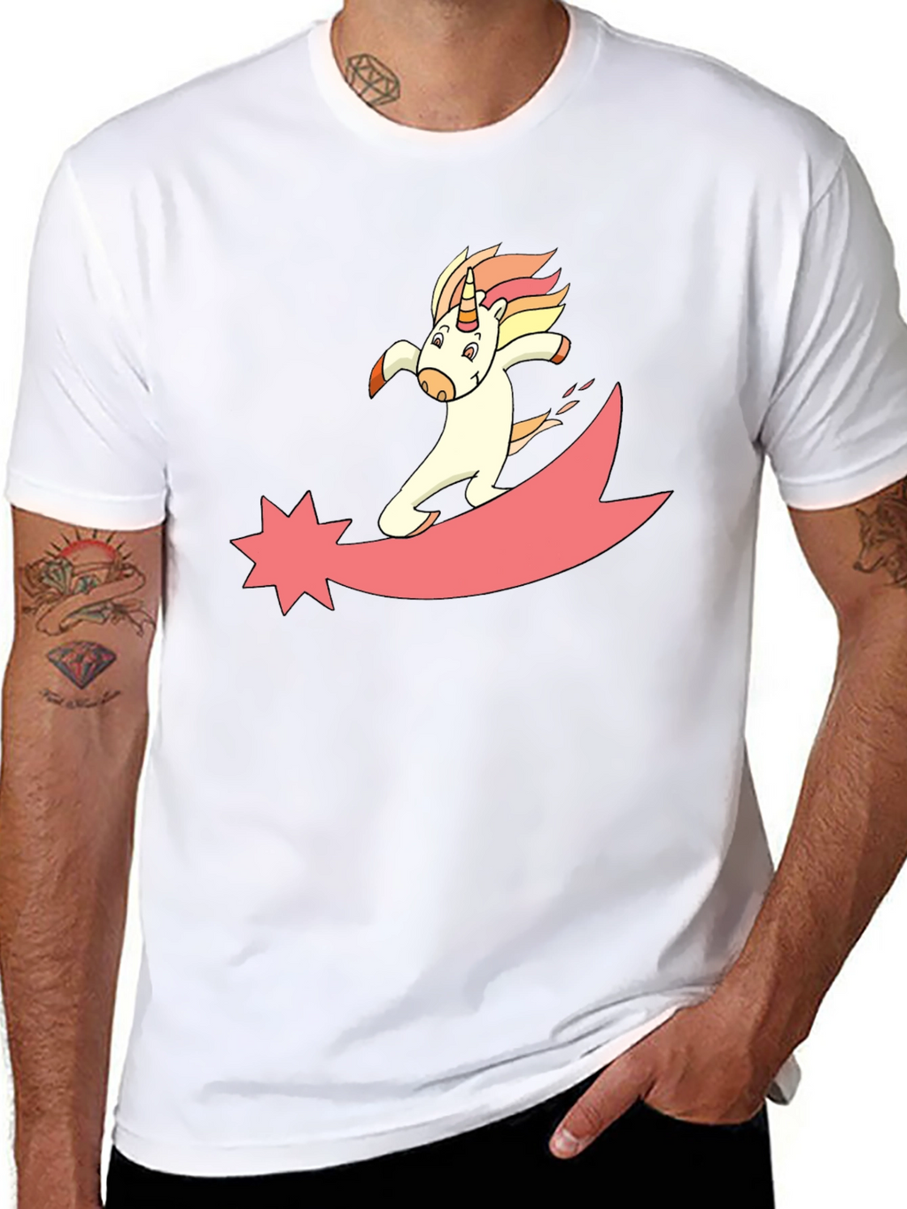 Unicorn Comet Black T-Shirt