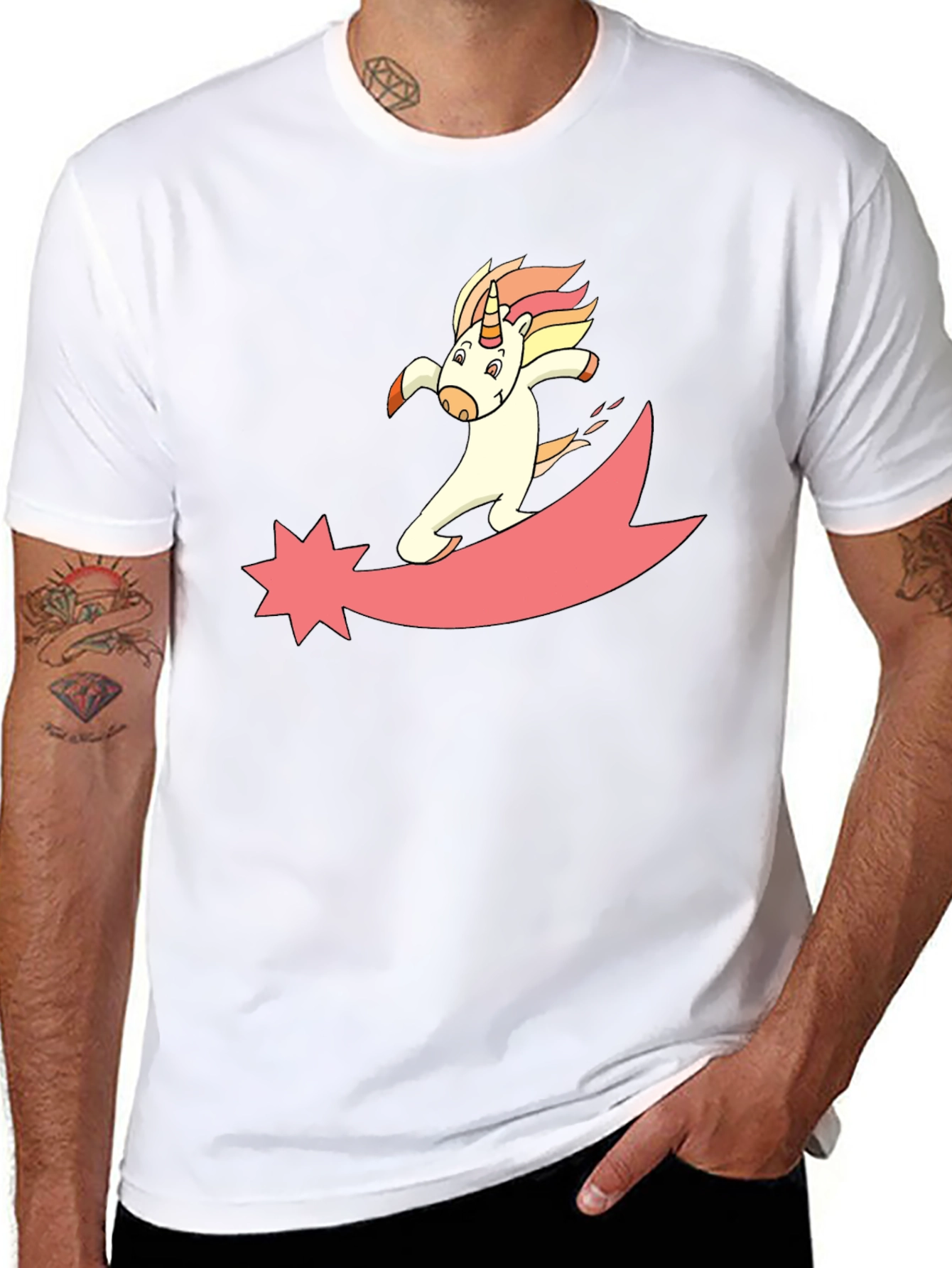 Unicorn Comet Black T-Shirt