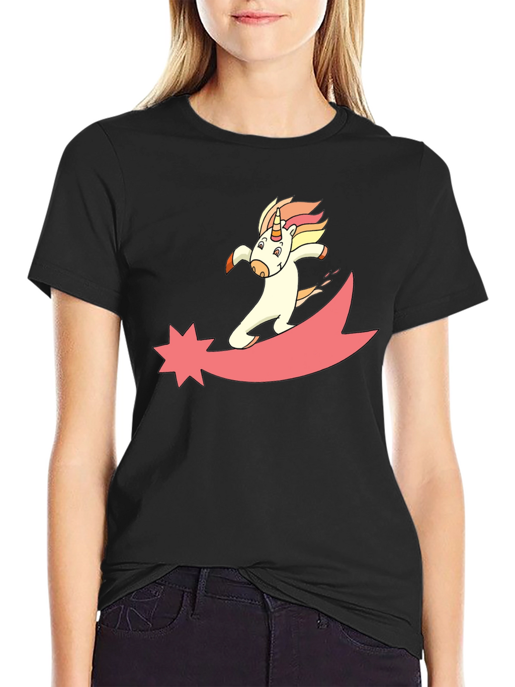 Unicorn Comet Black T-Shirt