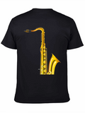 Saxophone Graphic Print Mens T-Shirt