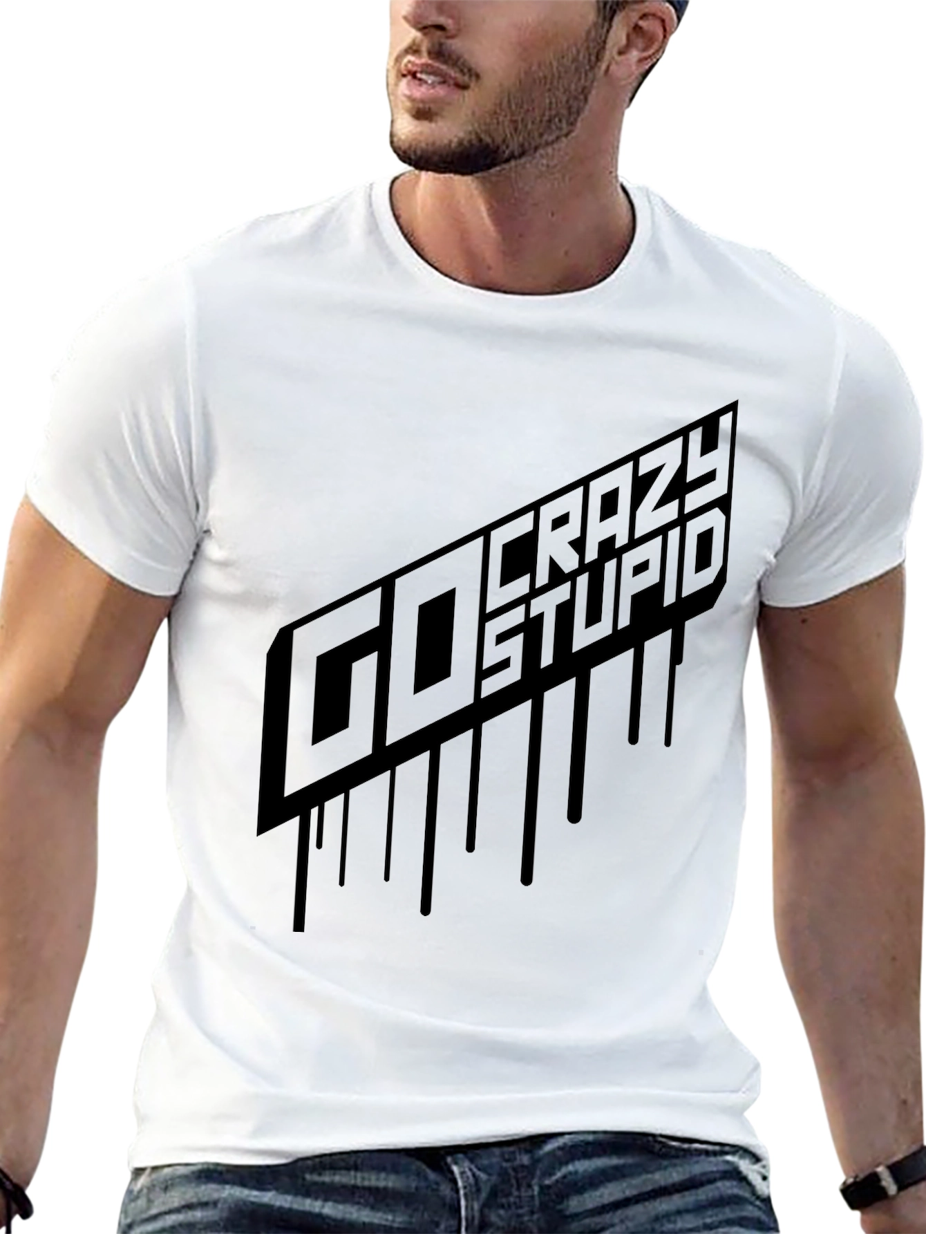 Go Crazy Stupid Graphic Tee - Black