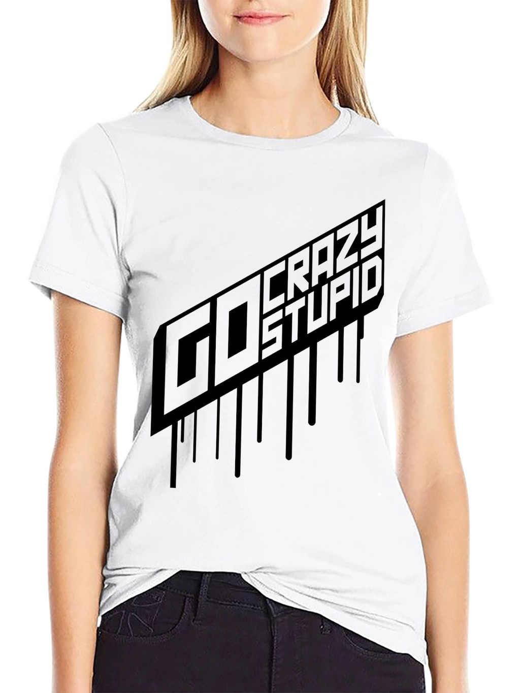 Go Crazy Stupid Graphic Tee - Black