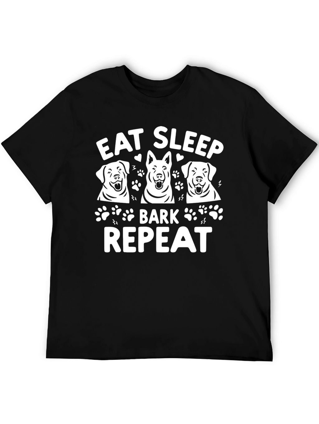 Eat Sleep Bark Repeat Dog T-Shirt
