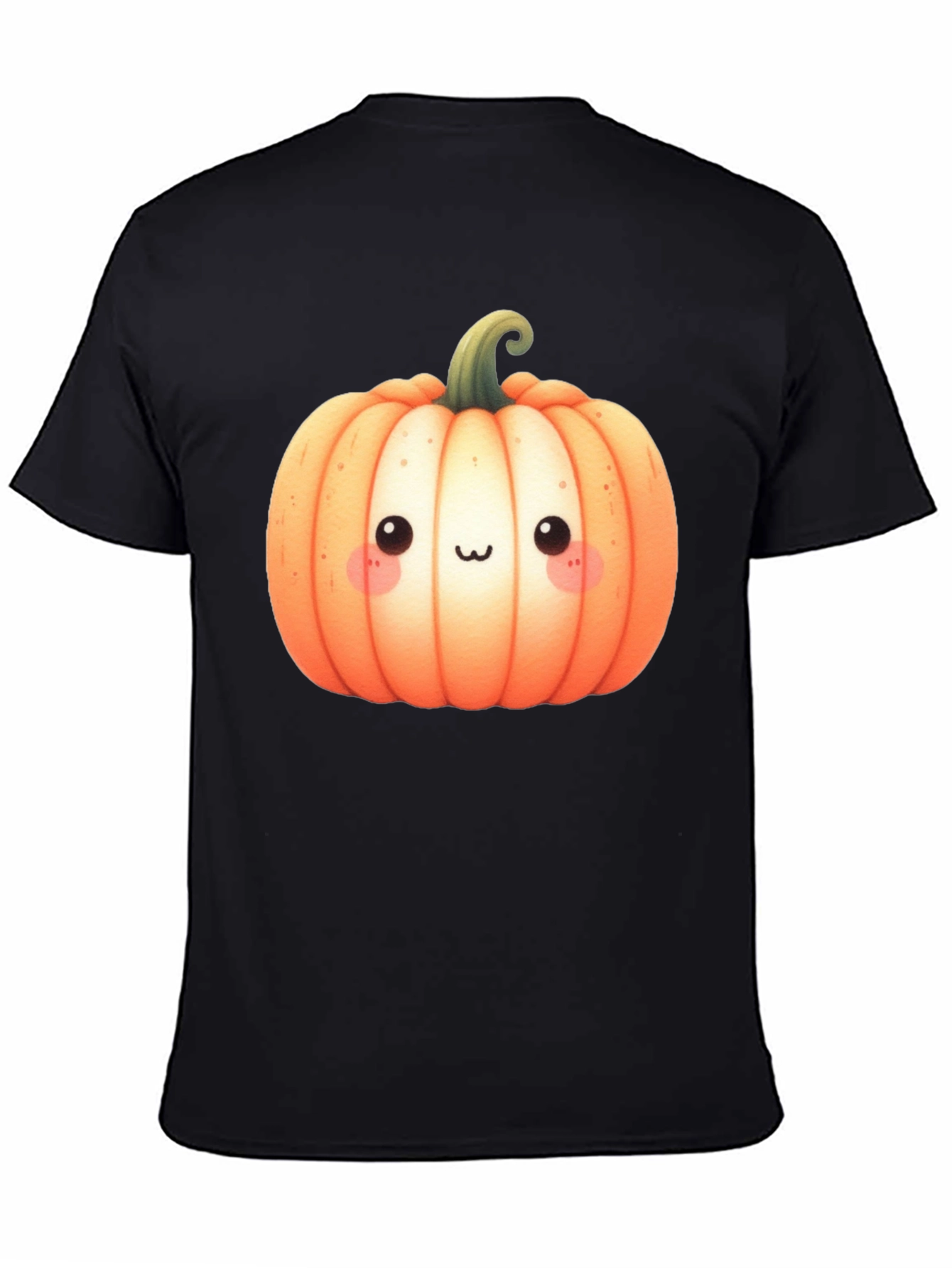 Kawaii Pumpkin Graphic Tee - Halloween Style