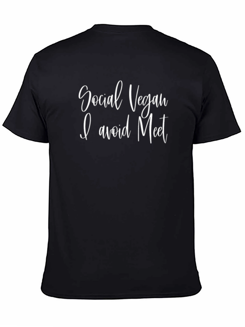 Social Vegan T-Shirt - I avoid Meat Slogan