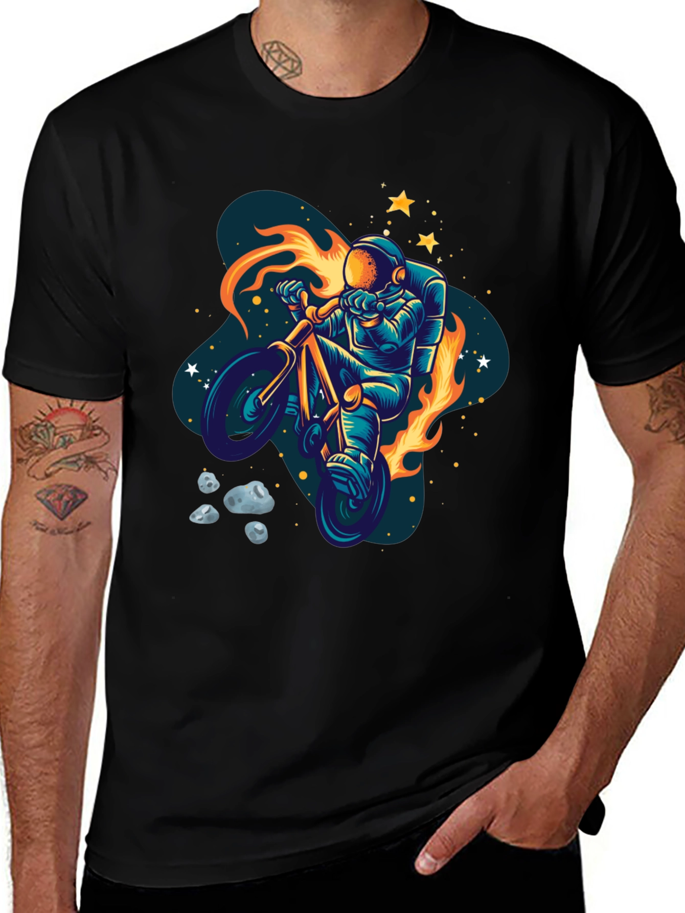 Astronaut Bike Ride Graphic Tee