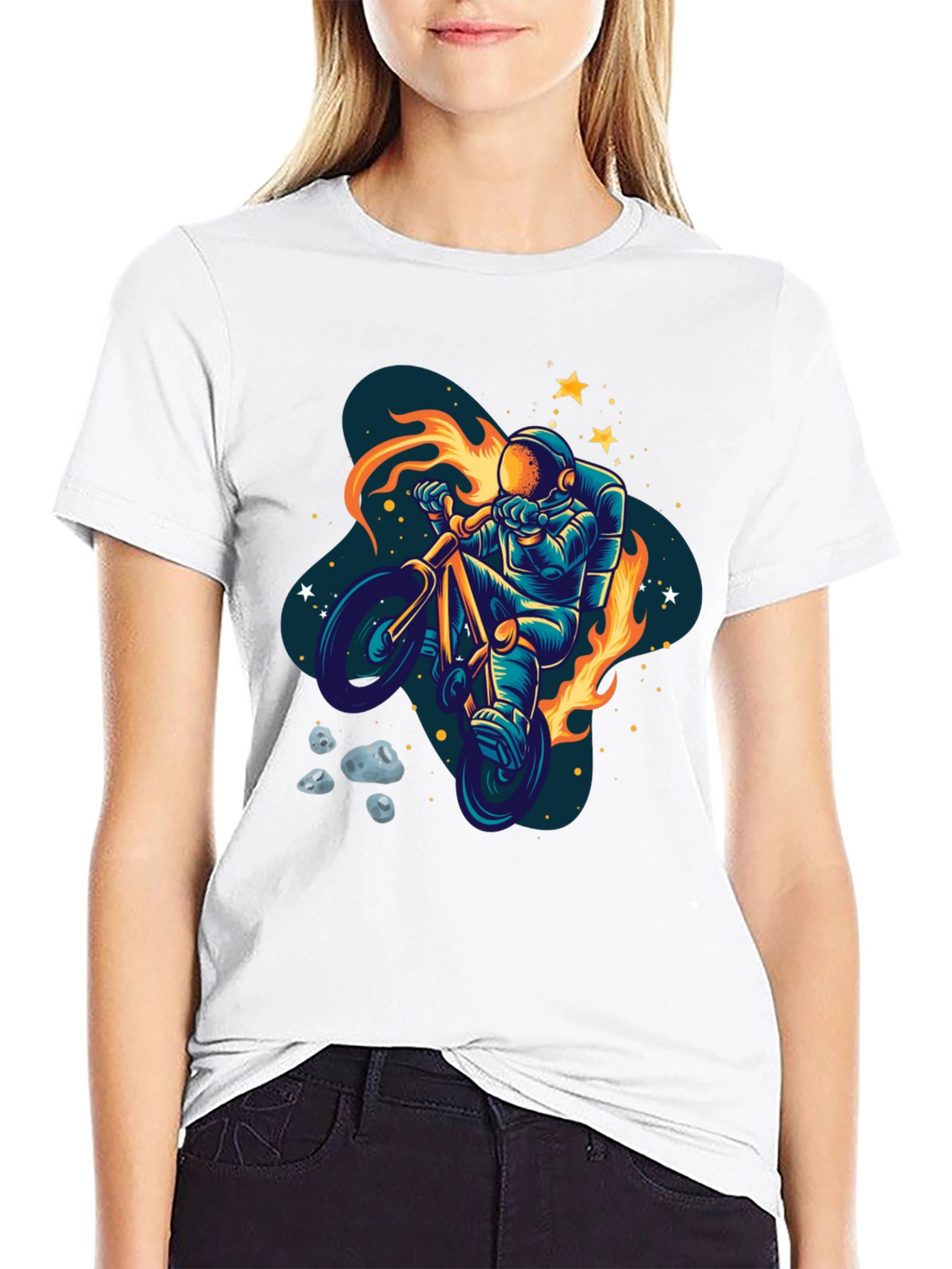 Astronaut Bike Ride Graphic Tee