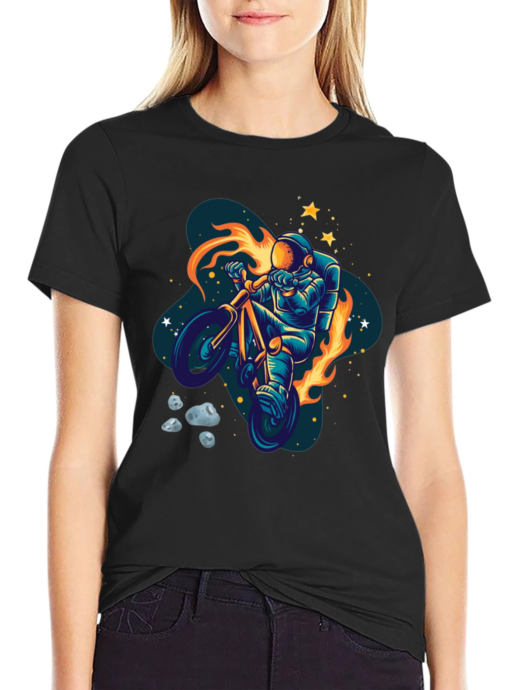 Astronaut Bike Ride Graphic Tee