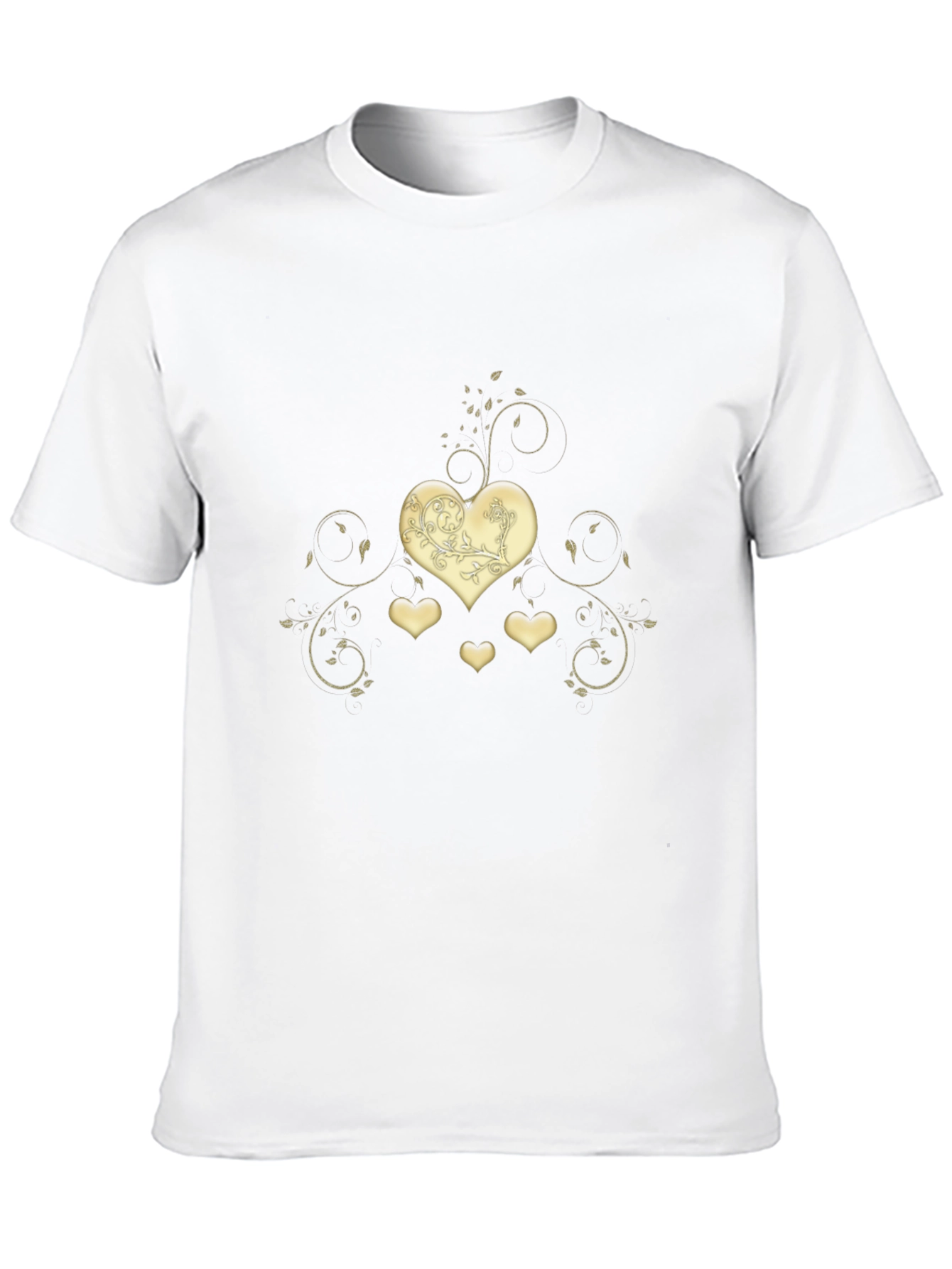 Heart Swirl Graphic Tee - Modern Romantic Design