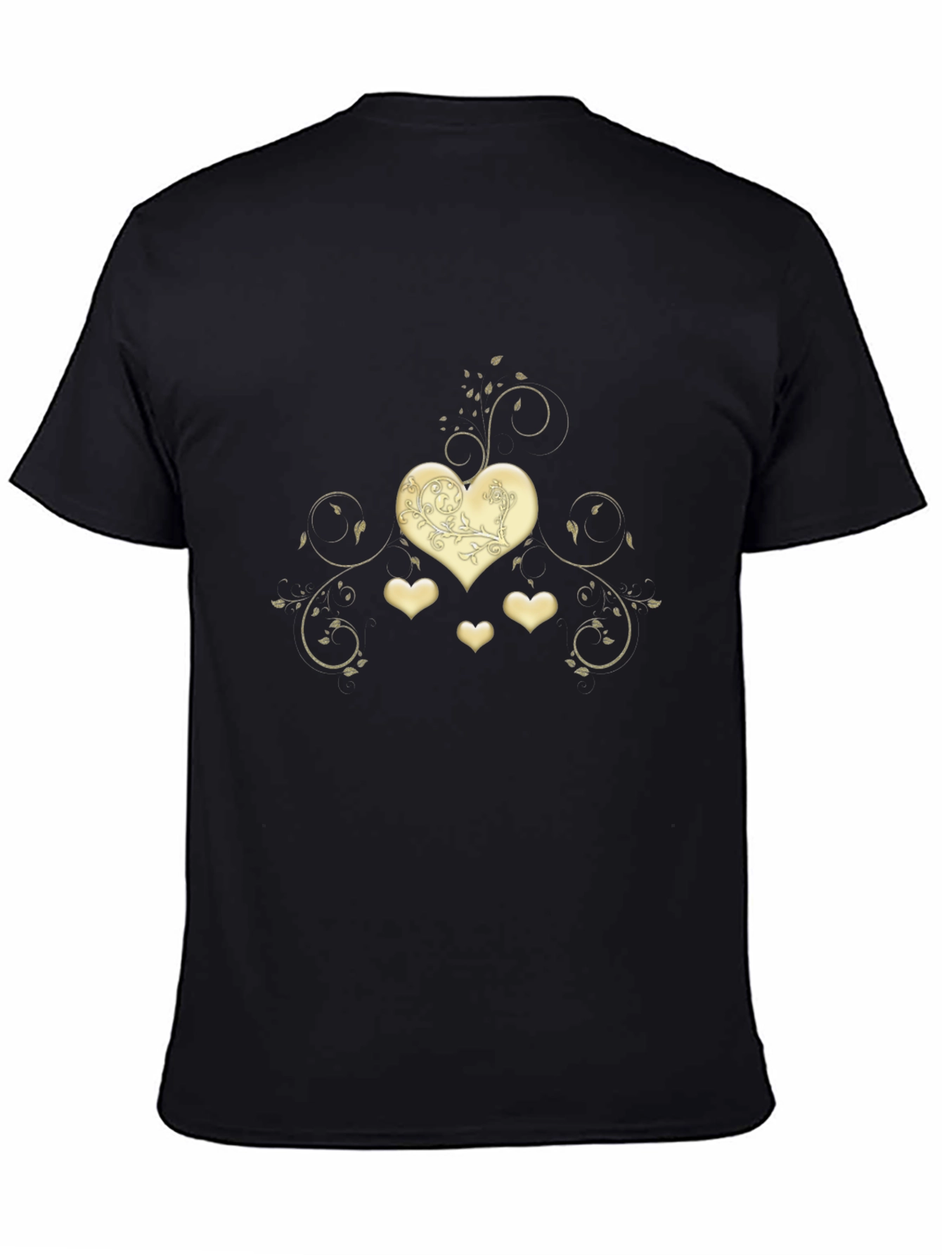 Heart Swirl Graphic Tee - Modern Romantic Design