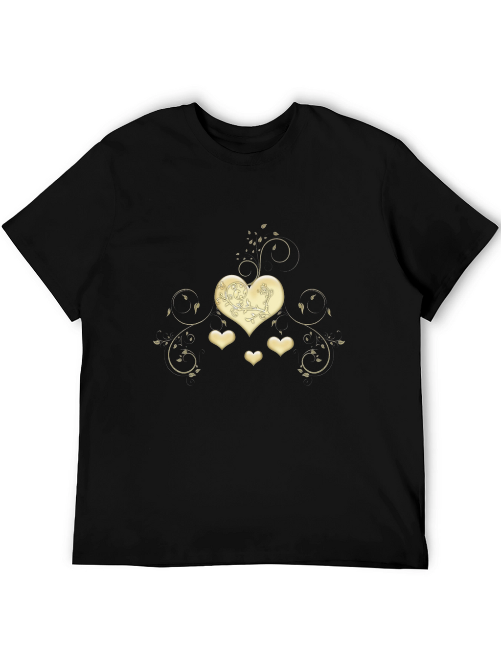 Heart Swirl Graphic Tee - Modern Romantic Design