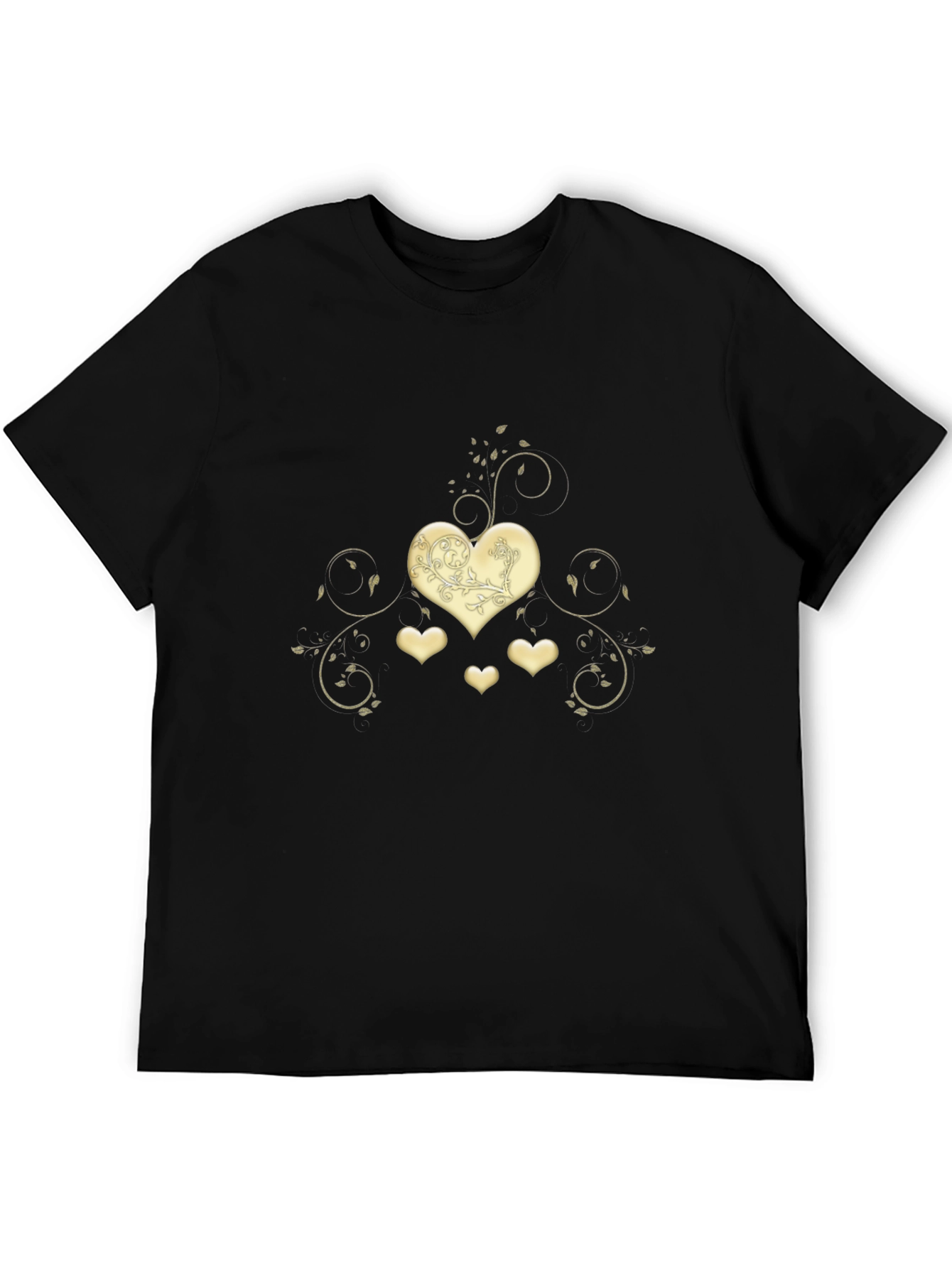 Heart Swirl Graphic Tee - Modern Romantic Design