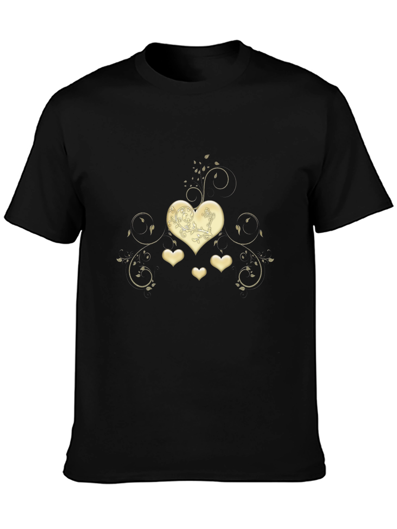 Heart Swirl Graphic Tee - Modern Romantic Design
