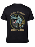 License To Carry Small Arms Funny T-Rex T-Shirt
