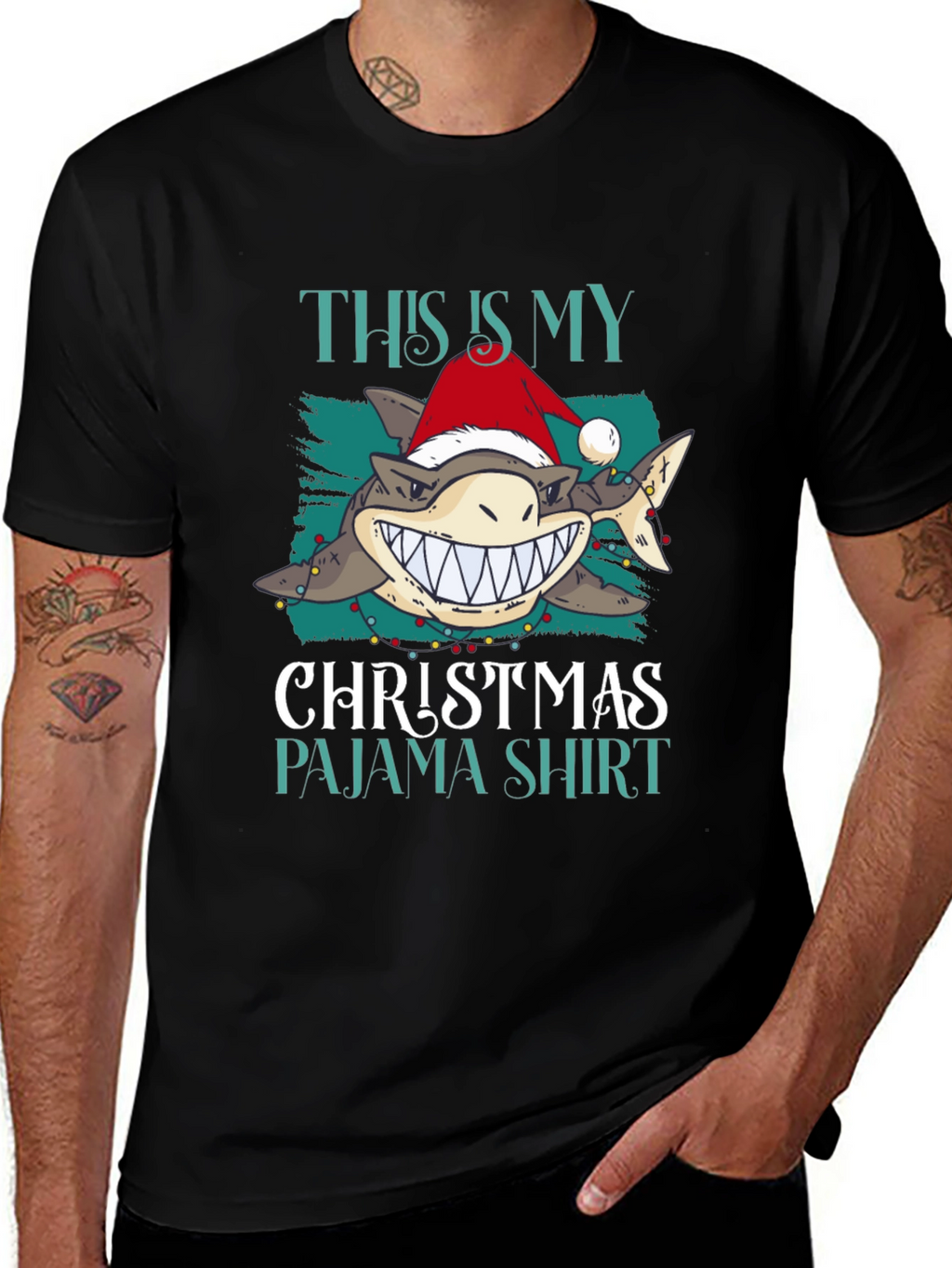 Shark Christmas Pajama Shirt