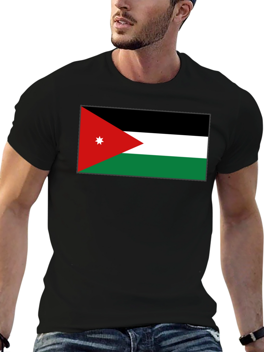 Jordan Flag Graphic Tee - Black Casual T-Shirt