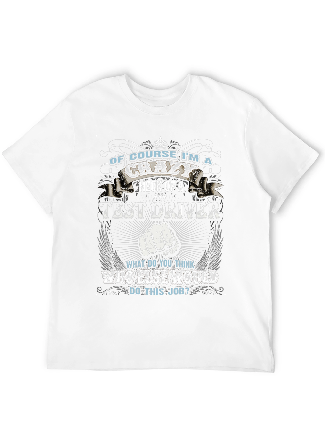 Crazy Test Driver Graphic Tee - Black