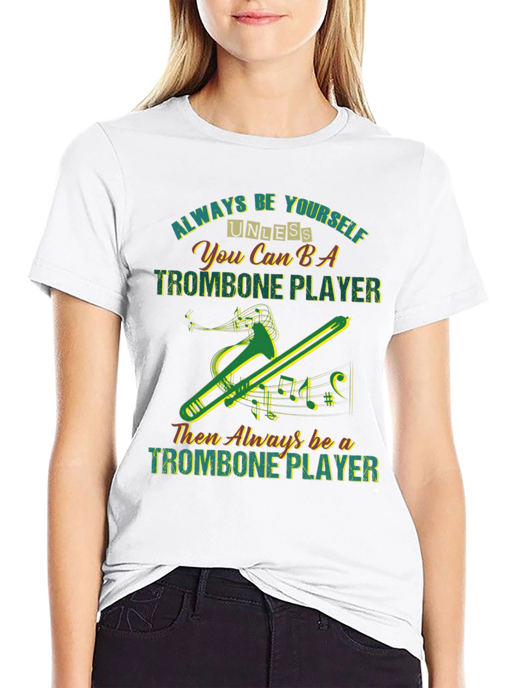 Trombone Player Graphic T-Shirt - Music Lover Tee