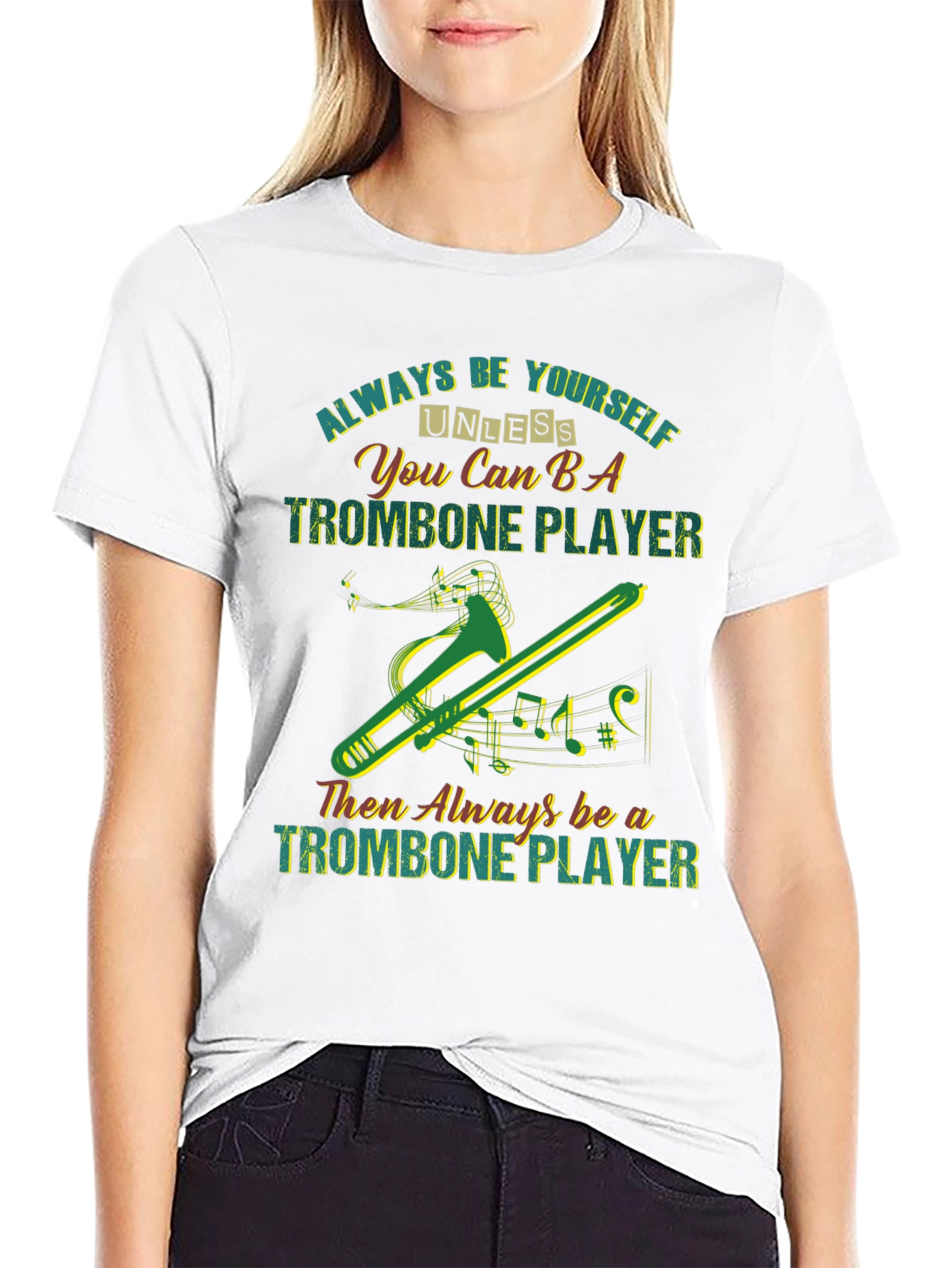 Trombone Player Graphic T-Shirt - Music Lover Tee