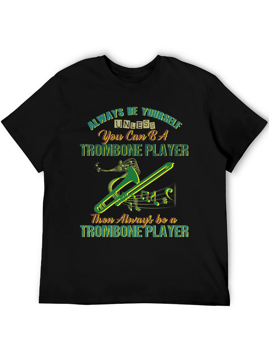 Trombone Player Graphic T-Shirt - Music Lover Tee