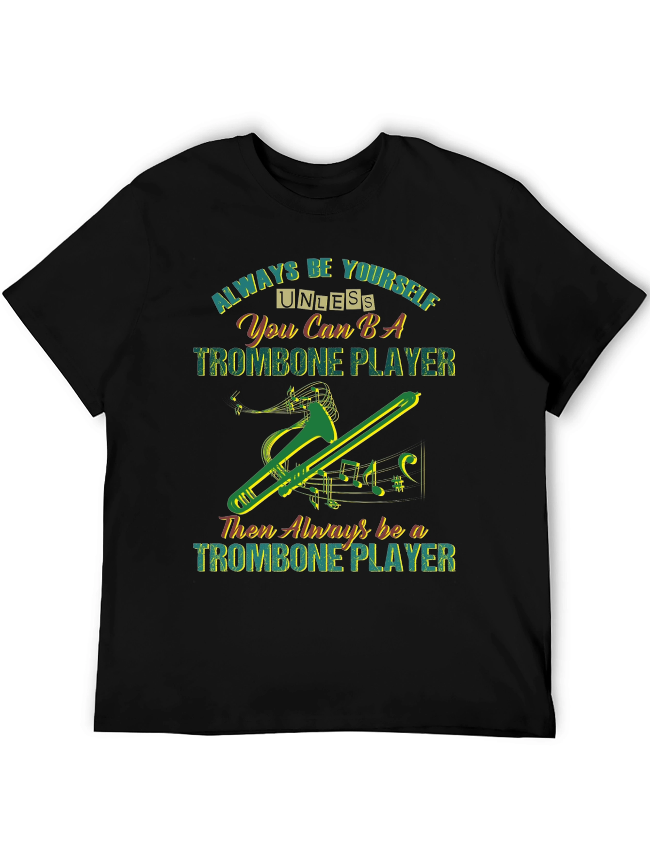 Trombone Player Graphic T-Shirt - Music Lover Tee