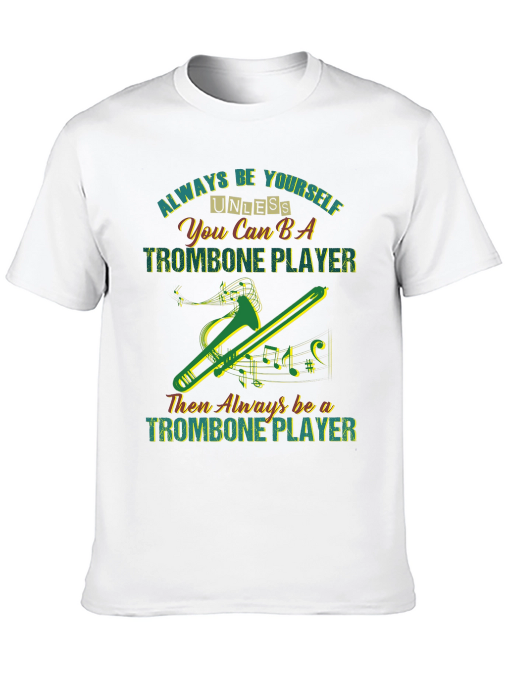 Trombone Player Graphic T-Shirt - Music Lover Tee