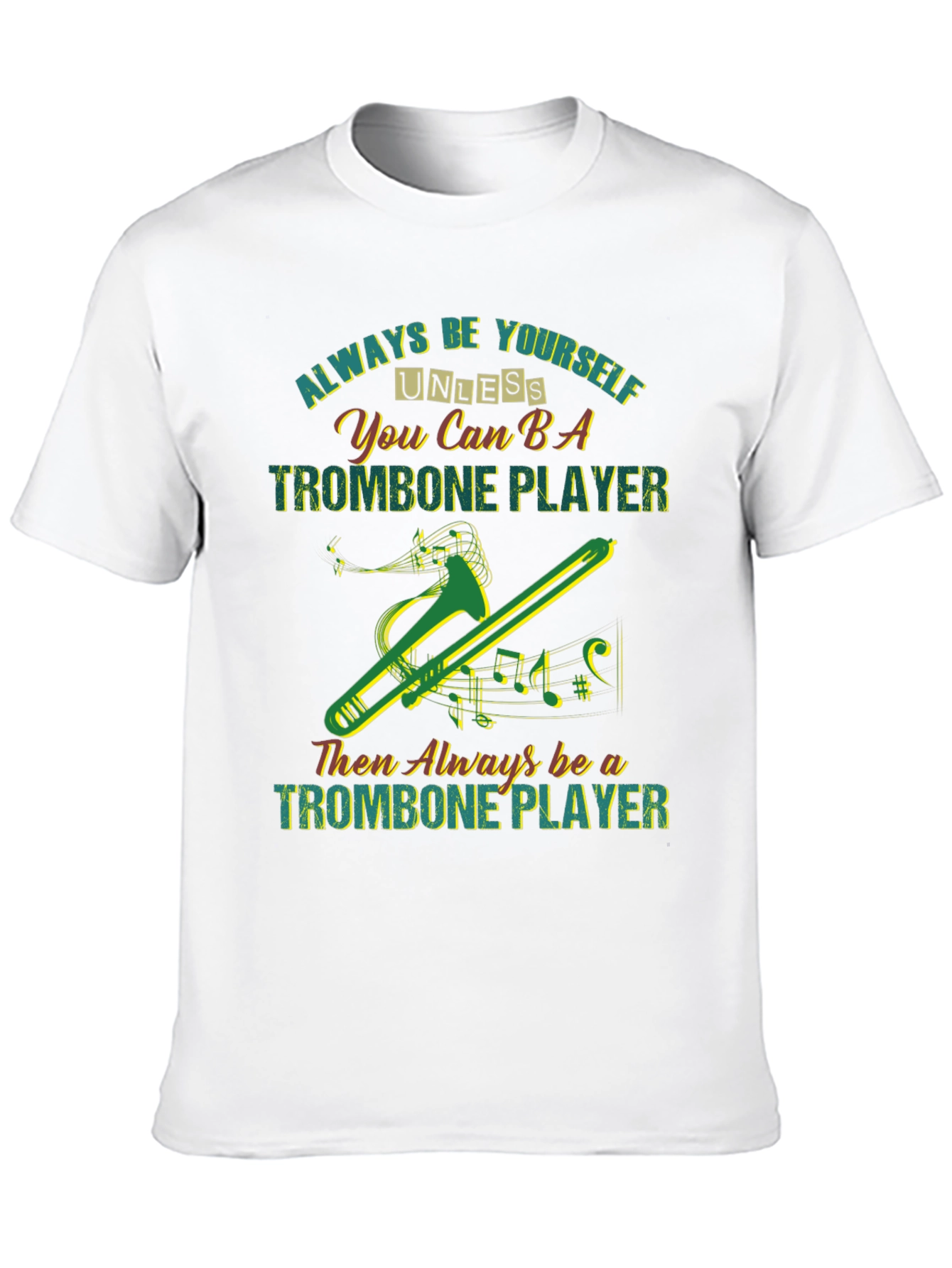 Trombone Player Graphic T-Shirt - Music Lover Tee