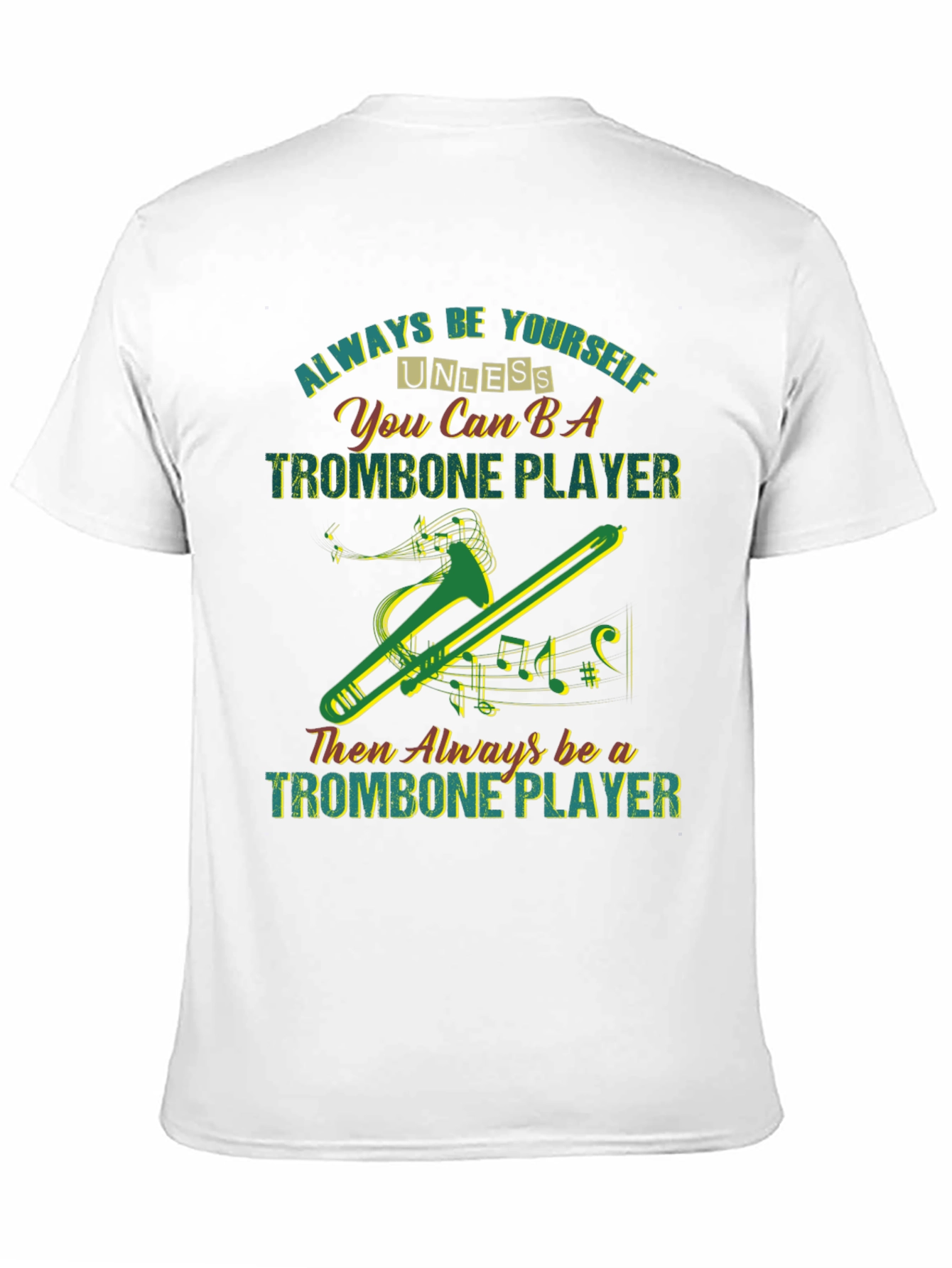 Trombone Player Graphic T-Shirt - Music Lover Tee