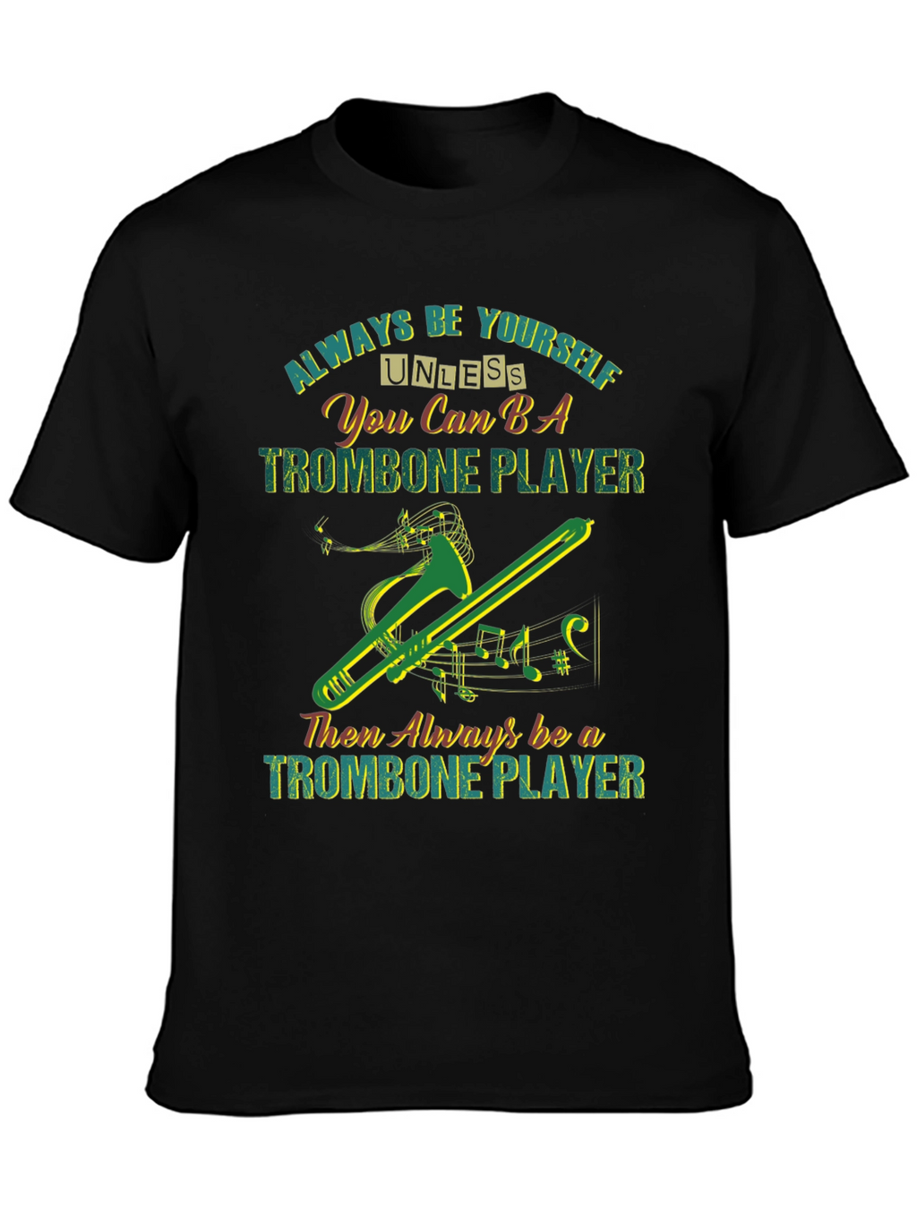 Trombone Player Graphic T-Shirt - Music Lover Tee