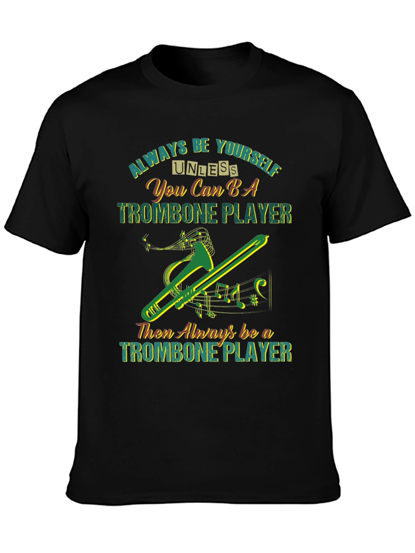 Trombone Player Graphic T-Shirt - Music Lover Tee