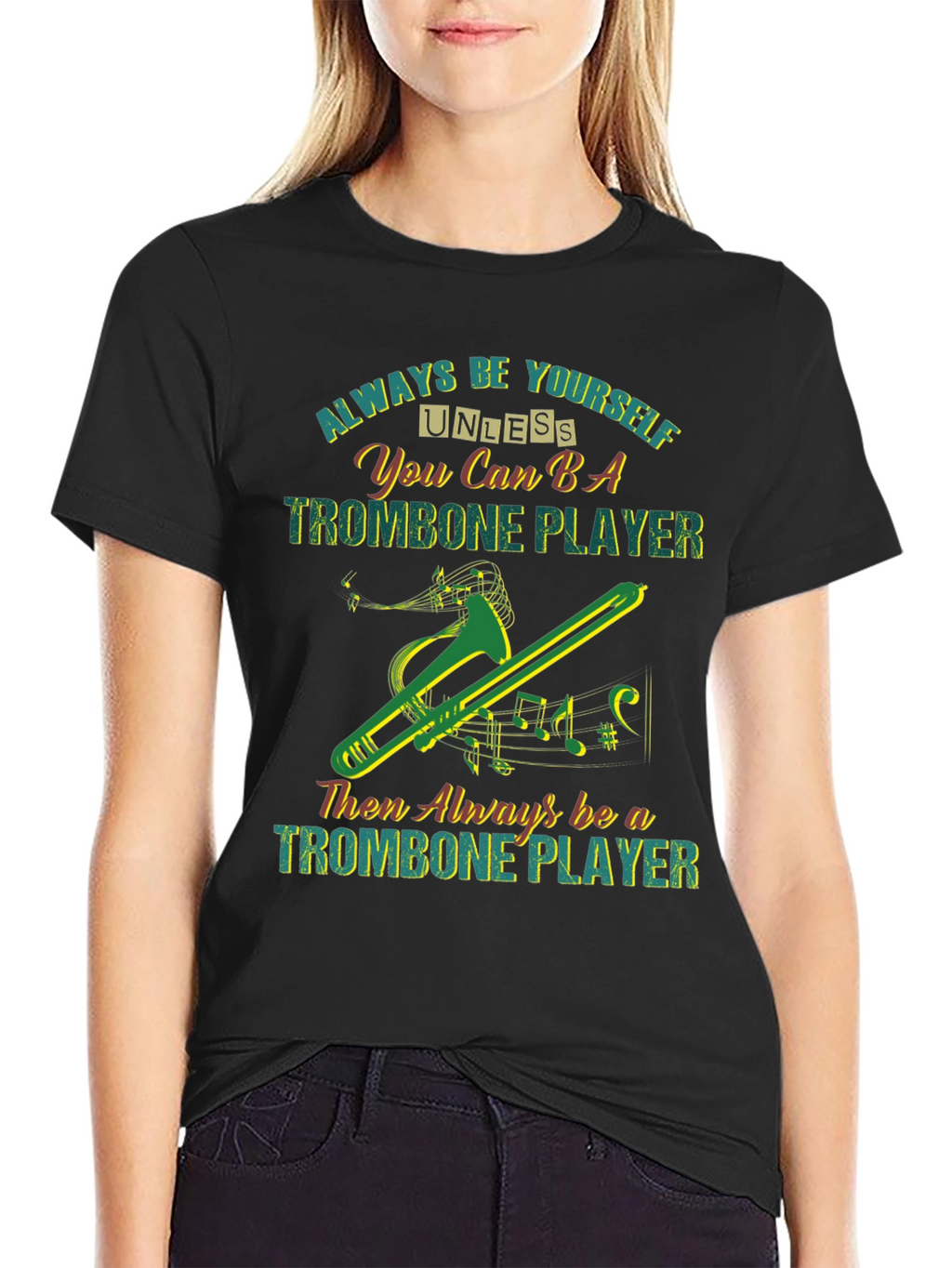 Trombone Player Graphic T-Shirt - Music Lover Tee