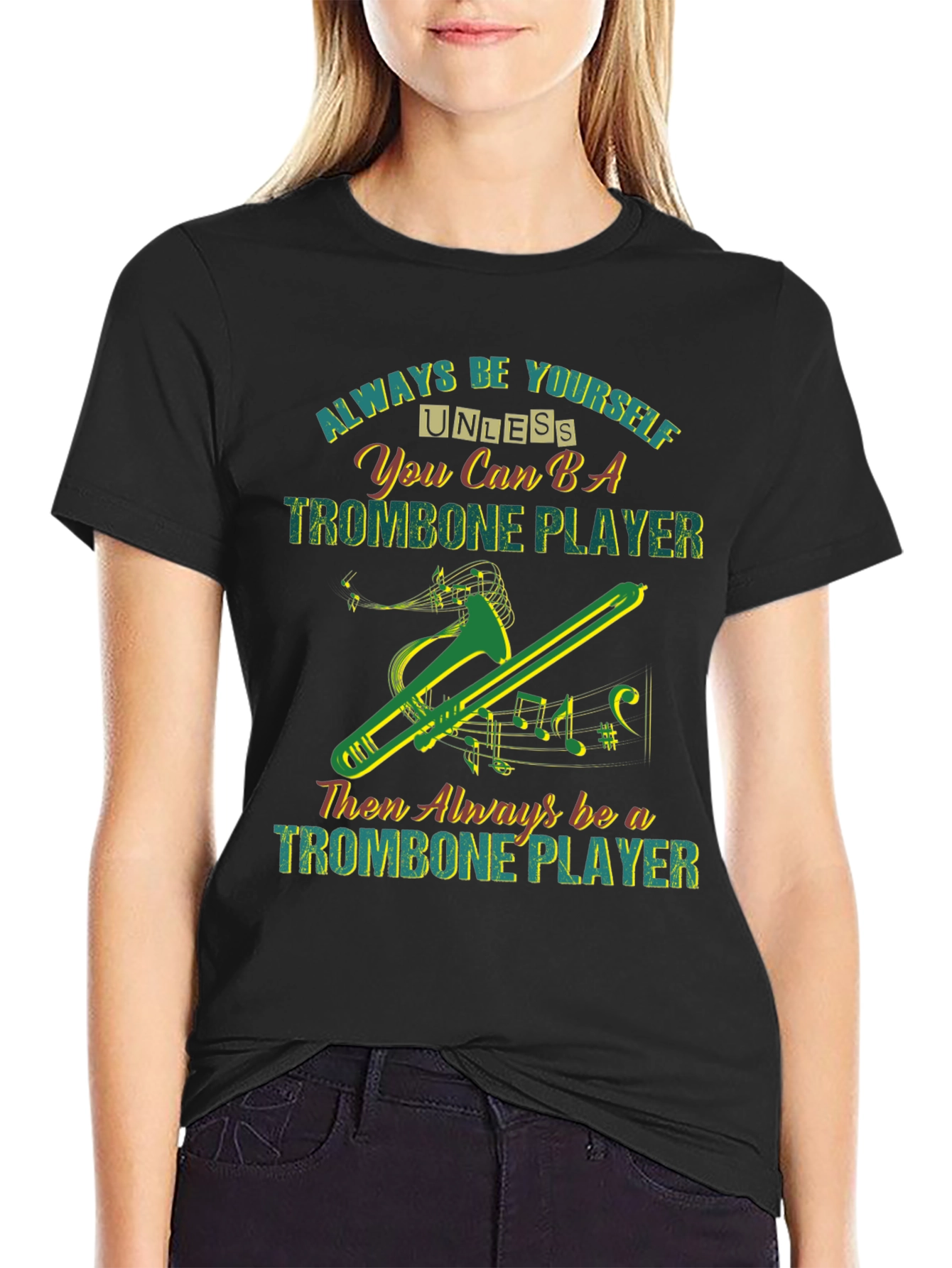 Trombone Player Graphic T-Shirt - Music Lover Tee