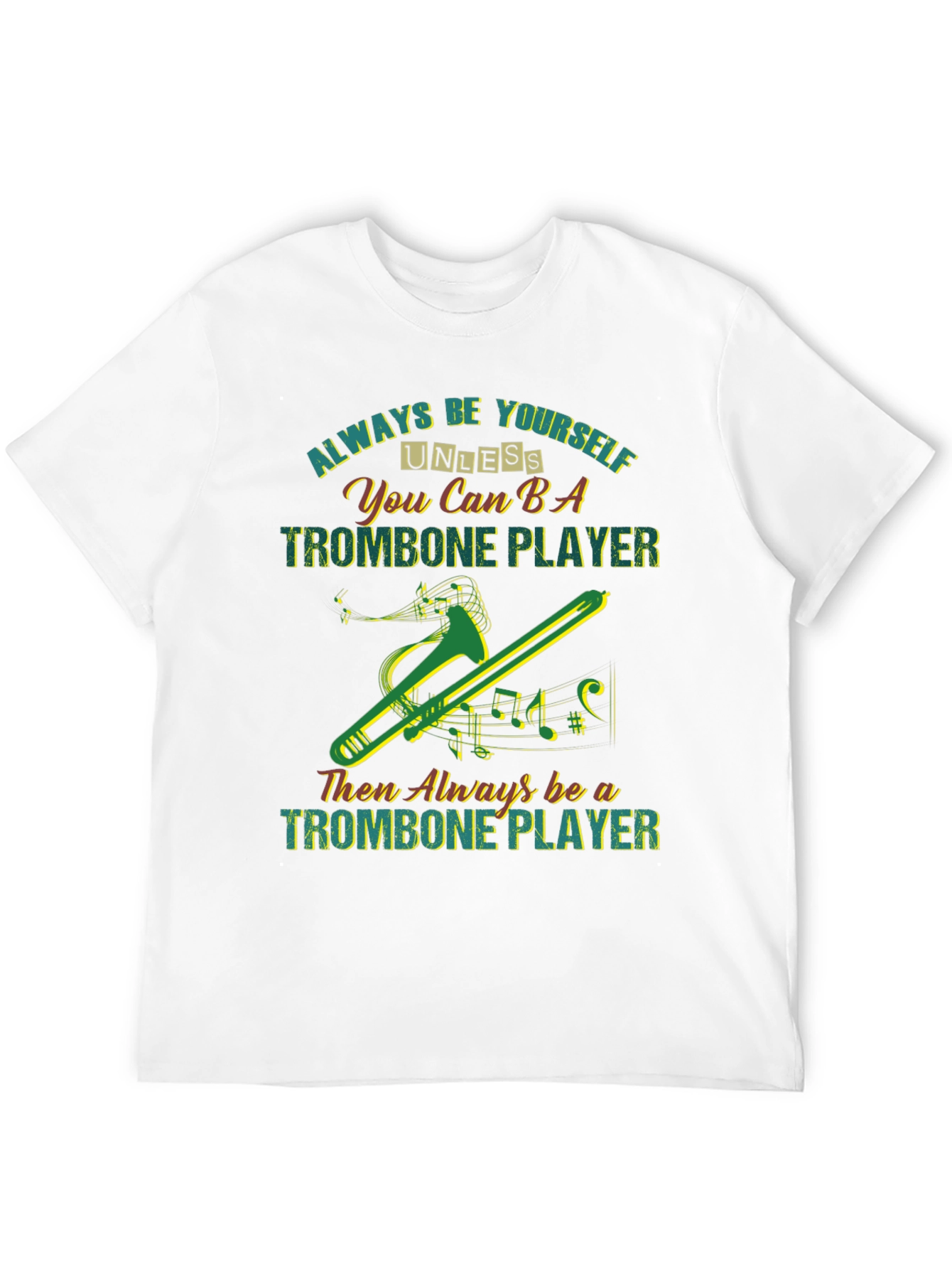 Trombone Player Graphic T-Shirt - Music Lover Tee