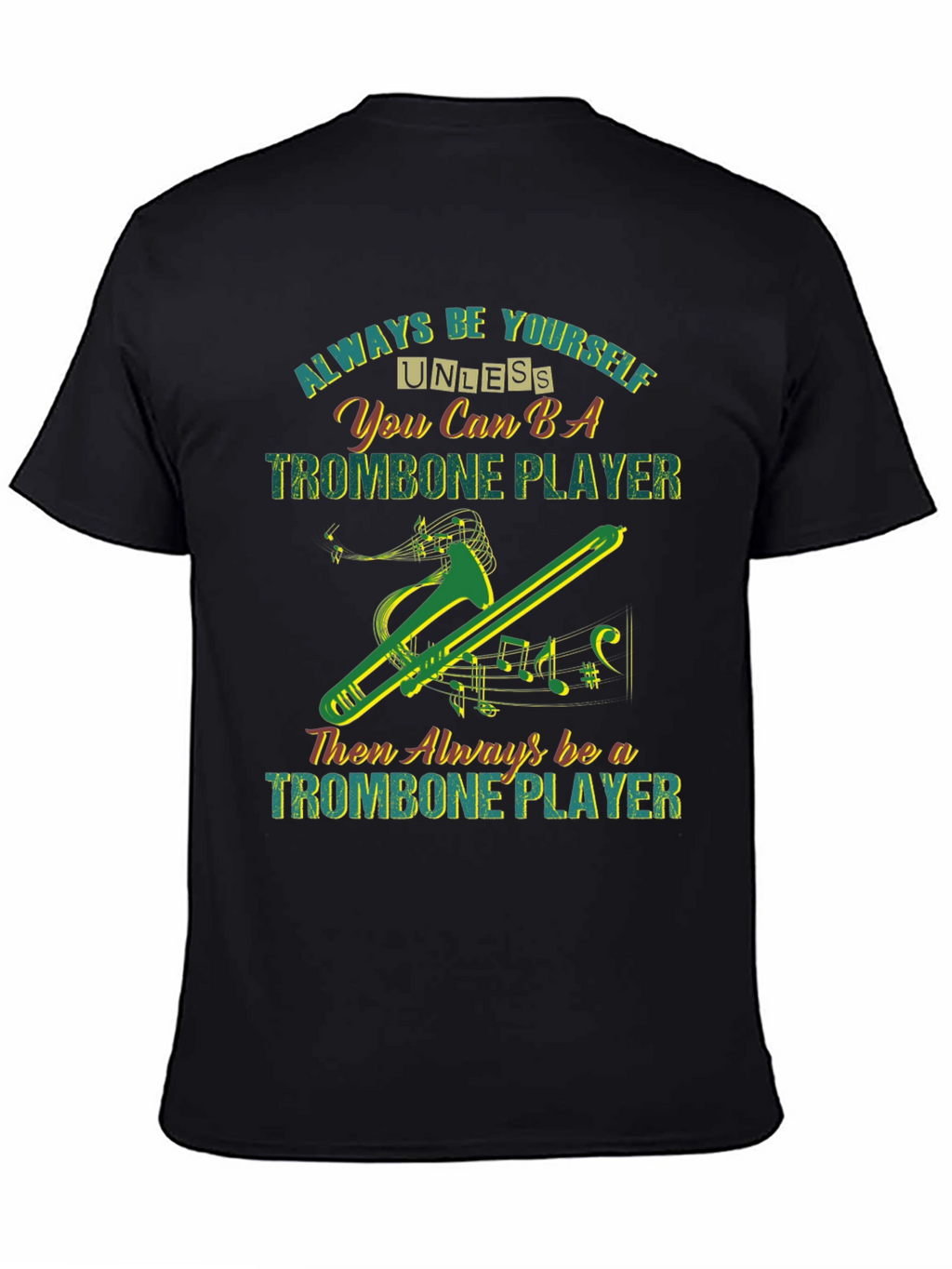 Trombone Player Graphic T-Shirt - Music Lover Tee