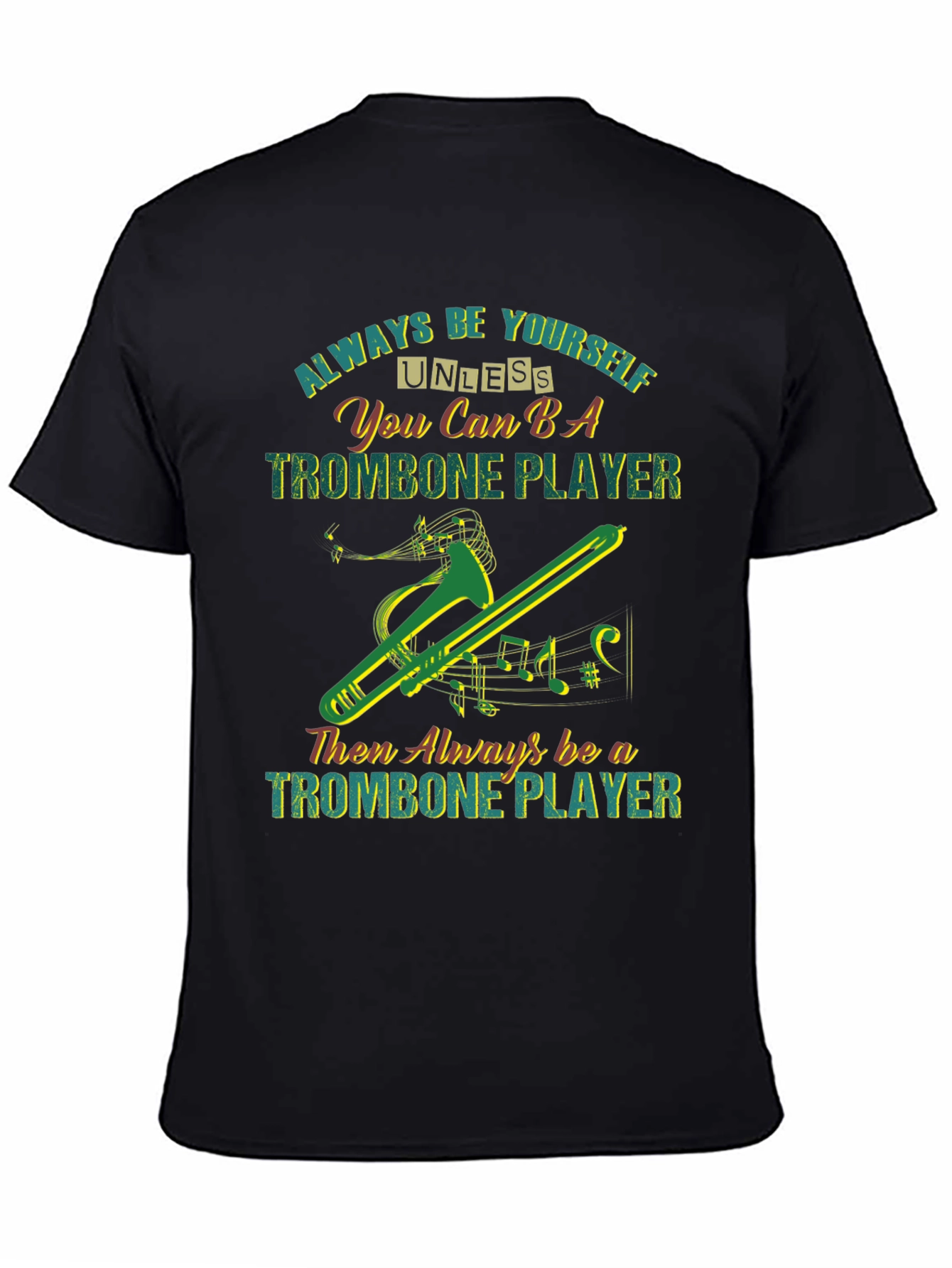 Trombone Player Graphic T-Shirt - Music Lover Tee