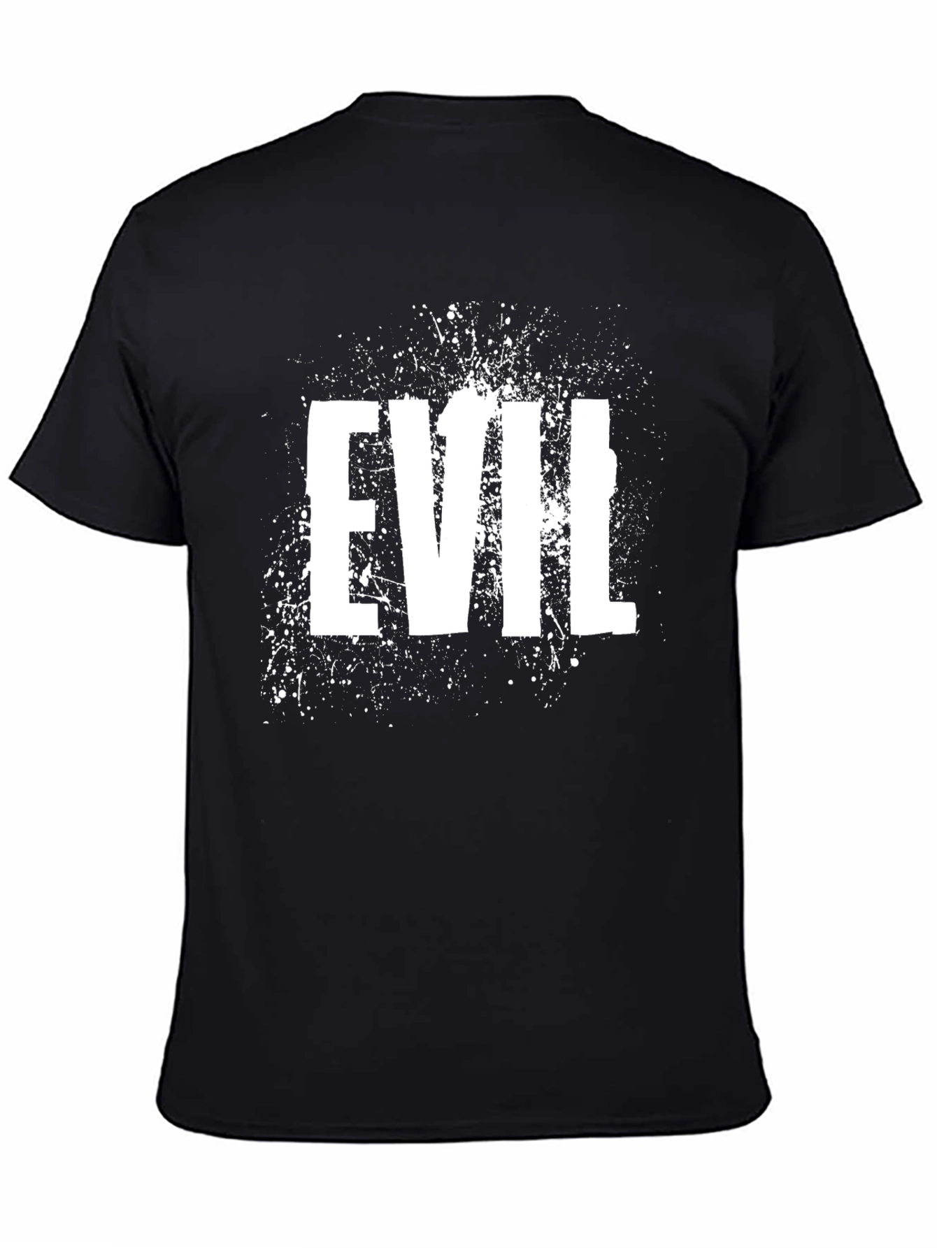 Evil Graphic Print T-Shirt - Black