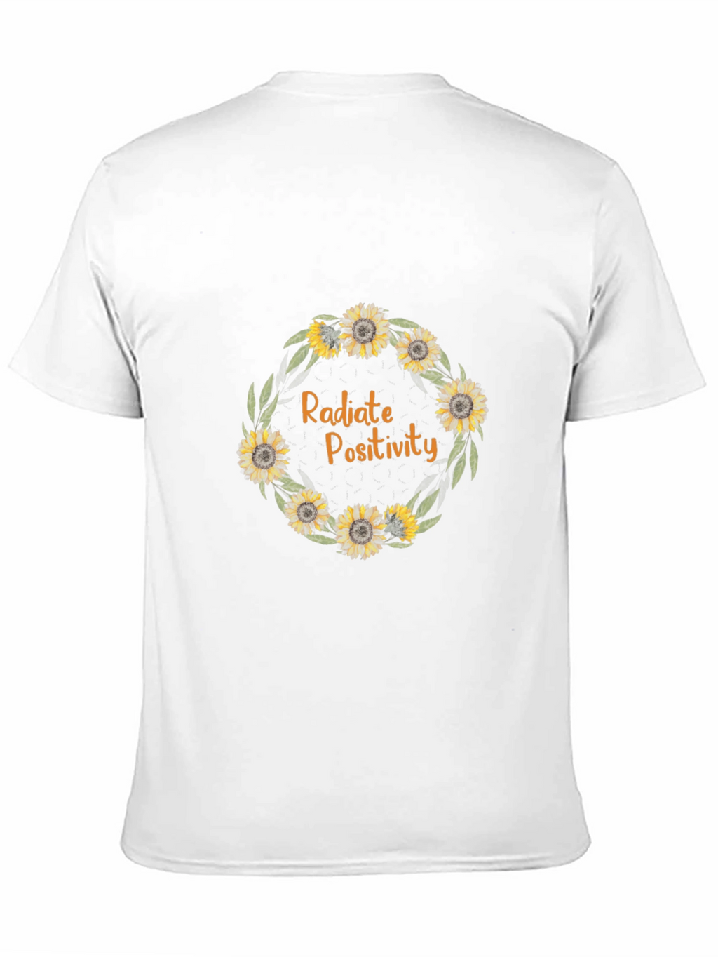 Radiate Positivity Sunflower Wreath Graphic Tee