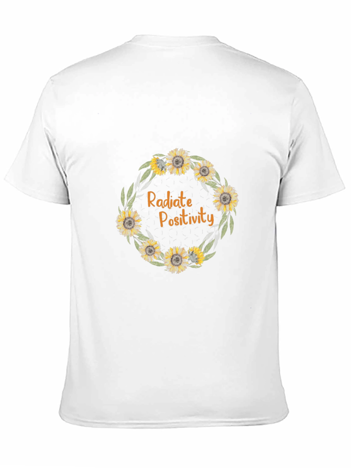 Radiate Positivity Sunflower Wreath Graphic Tee