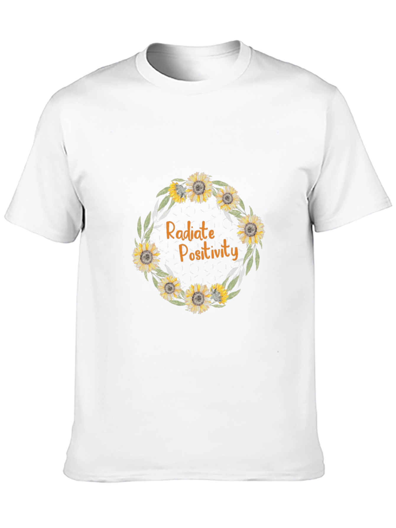 Radiate Positivity Sunflower Wreath Graphic Tee