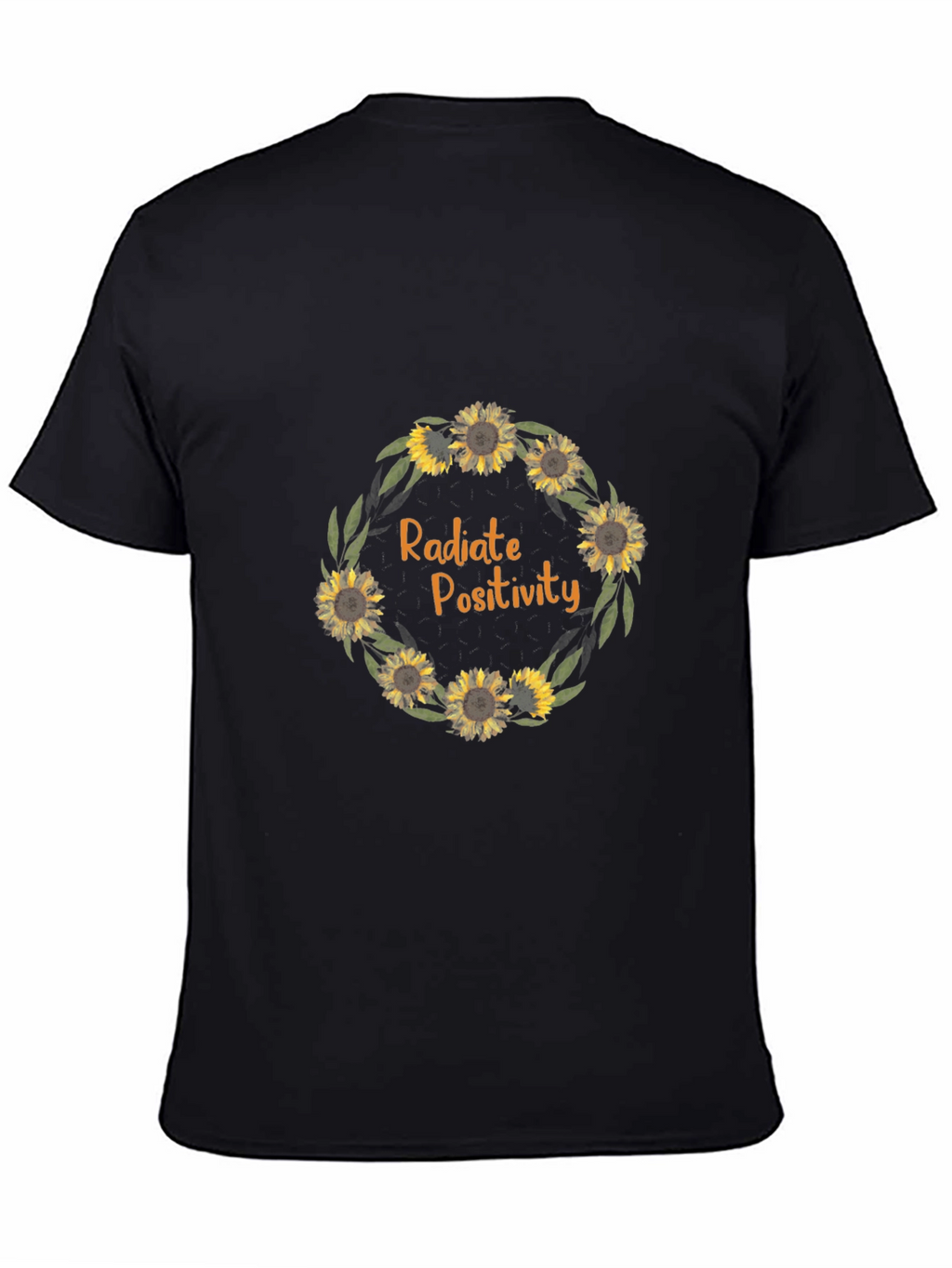 Radiate Positivity Sunflower Wreath Graphic Tee
